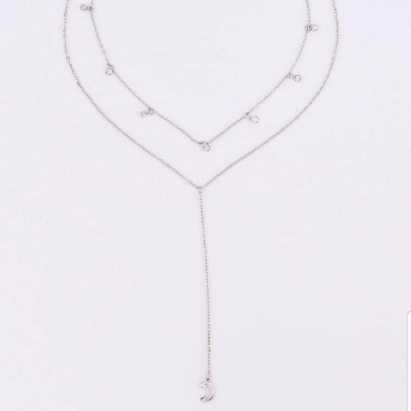 *Lucy* Silver Layered Necklace - Picture 5 of 7